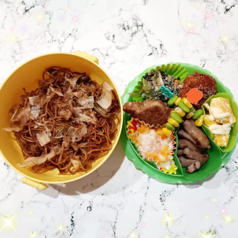 焼きそばメインのお弁当